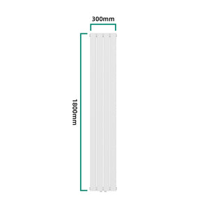 Designový radiátor Nore bílý 180x30cm dvouvrstvý 1122W [neu.haus]