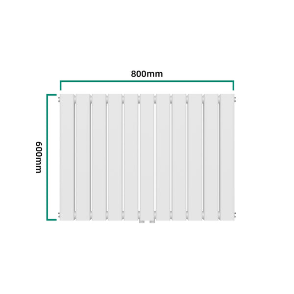 Designový radiátor Nore bílý 60x80cm dvojitá vrstva 1097W [neu.haus]