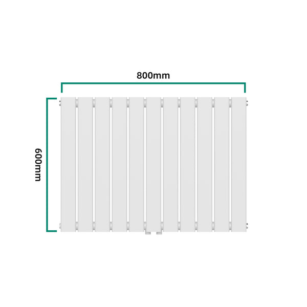 Designový radiátor Nore bílý 60x80cm jednovrstvý 616W [neu.haus]