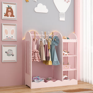 Dětská šatna Vestnes se zrcadlem 100x94x38 cm Cotton Candy [en.casa]