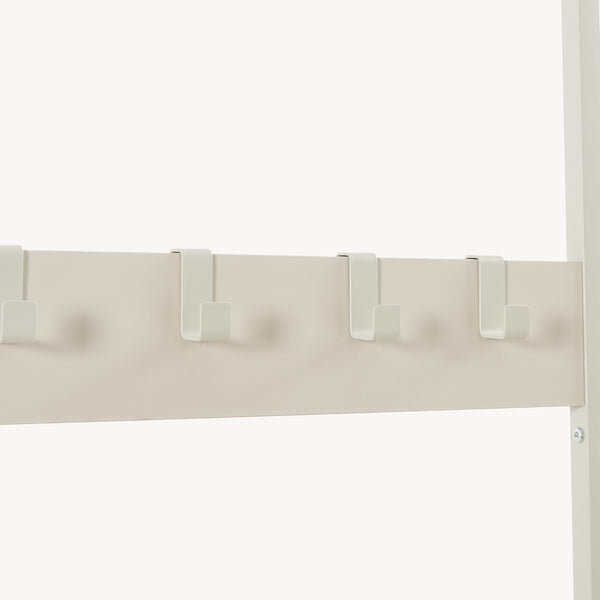 Věšák Napinerg s zrcadlem a botníkem 185x98x34 cm [en.casa]