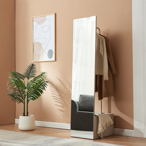 Šatníkové zrcadlo 2-v-1 Saden 165x40x51 cm [en.casa]