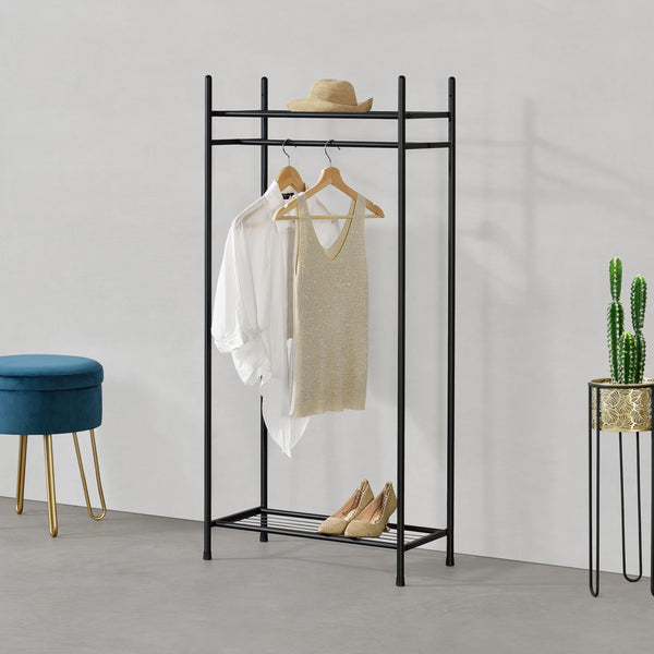 Černé věšáky na oděvy různé modely [en.casa]