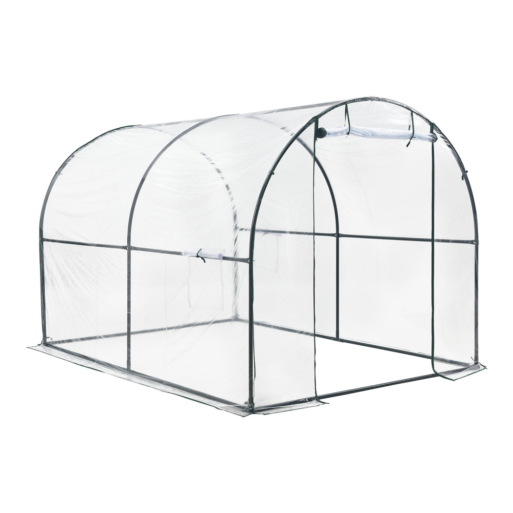 Skleníkový tunel Grünwald 200x300x190cm PVC transparentní [en.casa]
