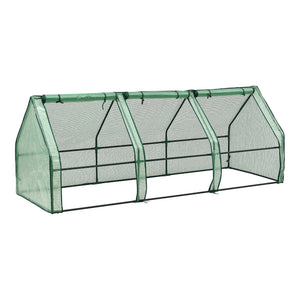Mini Gewächshaus Höflein 240x90x90cm Gitternetz Grün [en.casa] - premiumXL