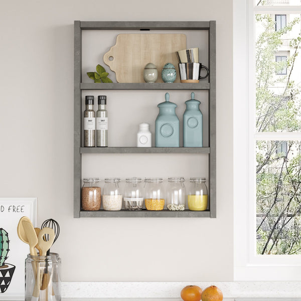 Kuchyňský regál Lappajärvi s 3 odkládacími plochami 60 x 43 x 9 cm v různých barvách [en.casa]