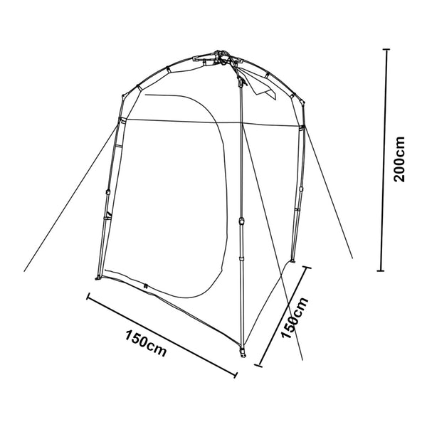 Pop-Up sprchový stan Ayas 150x150x200 cm [pro.tec]