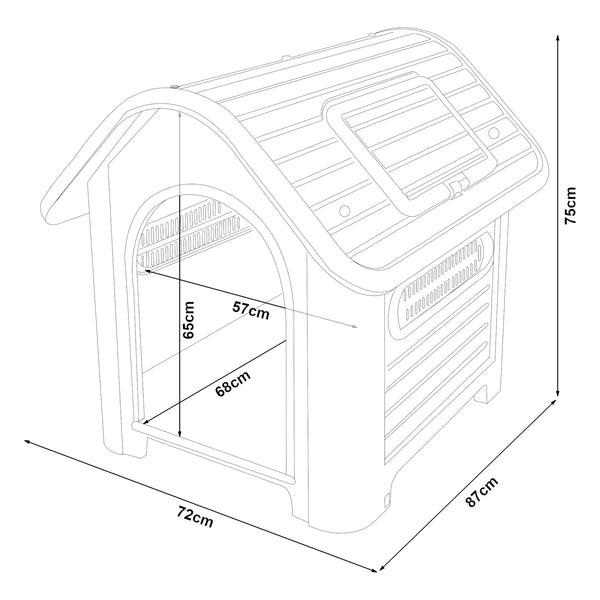 [en.casa]® Psí bouda AADH-31xx (XDB-4xx)