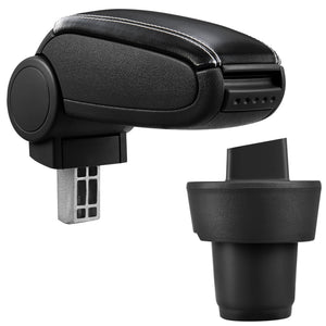 Mittelarmlehne VW Up! - Armauflage mit Staufach - gepolstert - schwarz - grau pro.tec - premiumXL