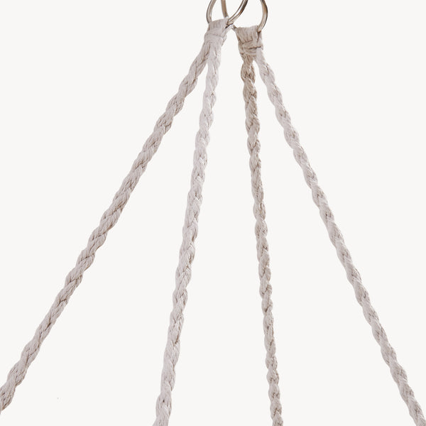 Závěsné křeslo Kailua pro 2 osoby 135x129x65 cm krémově bílé [casa.pro]