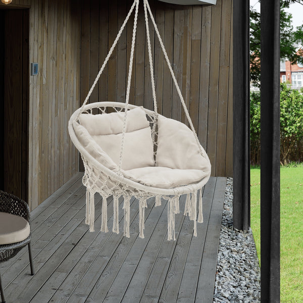 Závěsné křeslo Kailua Max. 150 kg Indoor Outdoor s polštářem casa.pro