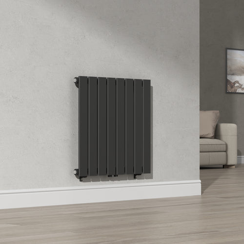 Designový radiátor Nore černý 60x60cm jednovrstvý 459W [neu.haus]