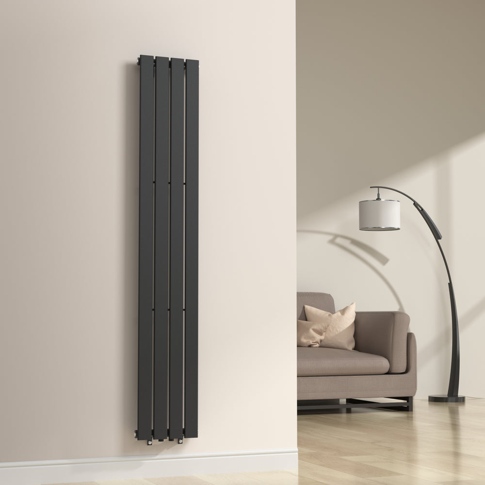 Designový radiátor Nore černý 180x30cm jednovrstvý 598W [neu.haus]