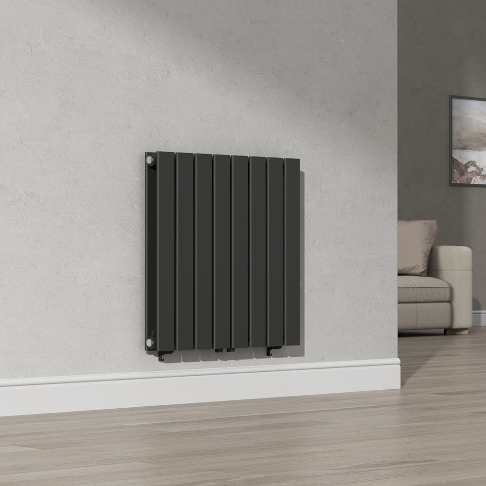 Designový radiátor Nore černý 60x60cm dvouvrstvý 809W [neu.haus]