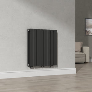 Designový radiátor Nore černý 60x60cm dvouvrstvý 809W [neu.haus]