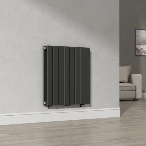 Designový radiátor Nore černý 60x60cm dvouvrstvý 809W [neu.haus]