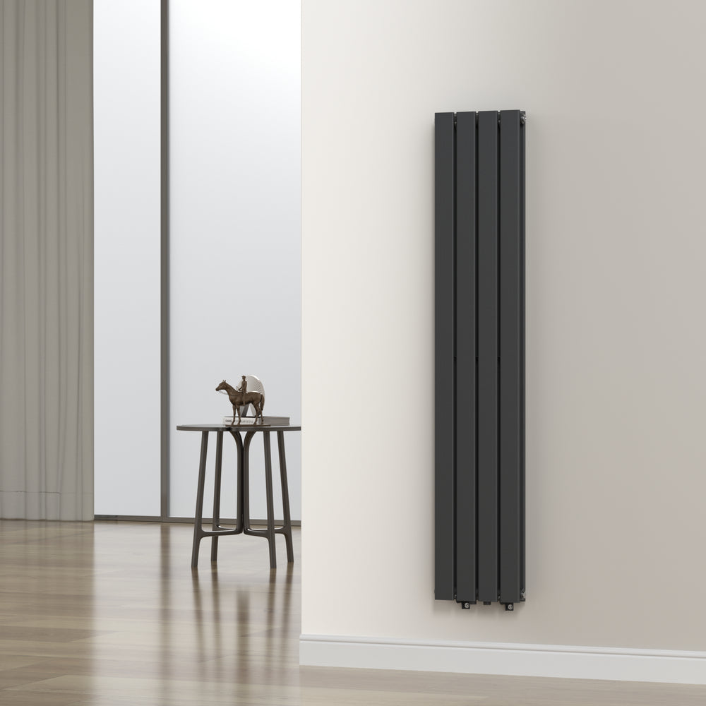 Designový radiátor Nore černý 160x30cm dvouvrstvý 1006W [neu.haus]