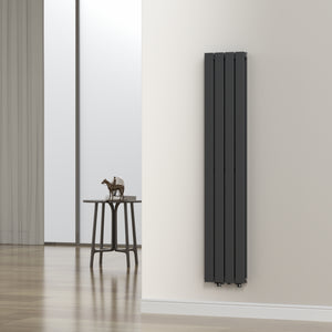 Designový radiátor Nore černý 160x30cm dvouvrstvý 1006W [neu.haus]