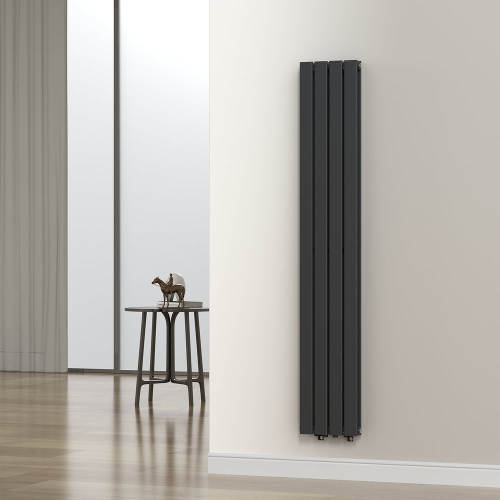 Designový radiátor Nore černý 180x30cm dvouvrstvý 1122W [neu.haus]