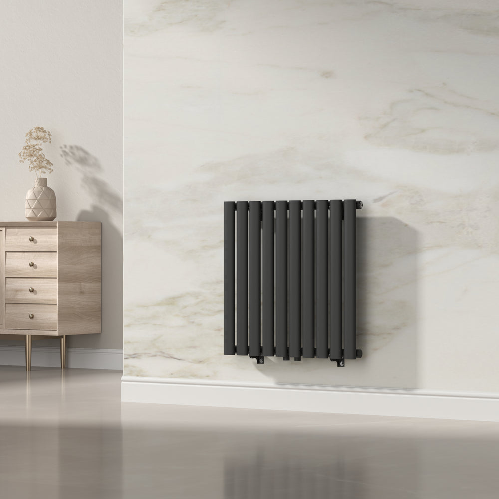 Designový trubkový radiátor Nore černý 60x60cm jednovrstvý 449W [neu.haus]