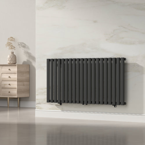 Designový trubkový radiátor Nore černý 60x120cm jednovrstvý 857W [neu.haus]