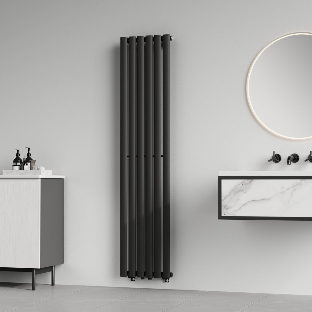 Designový trubkový radiátor Nore černý 160x36cm Jednovrstvý 636W [neu.haus]