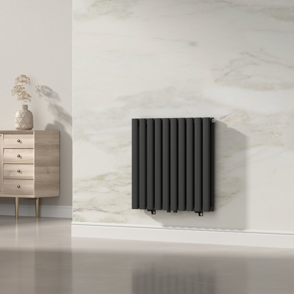 Design radiátor Nore černý 60x60cm dvouvrstvý 800W [neu.haus]