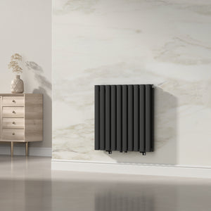 Design radiátor Nore černý 60x60cm dvouvrstvý 800W [neu.haus]