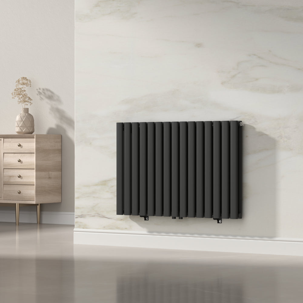 Designový trubkový radiátor Nore černý 60x90cm dvojitý 1180W [neu.haus]