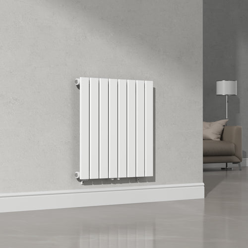 Designový radiátor Nore bílý 60x60cm jednovrstvý 459W [neu.haus]