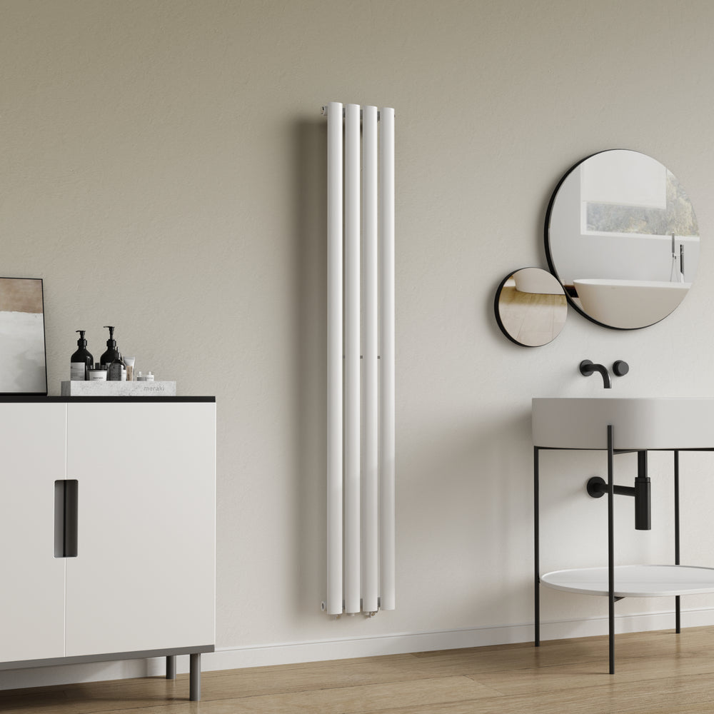 Designový trubkový radiátor Nore bílý 160x24cm jednovrstvý 438W [neu.haus]