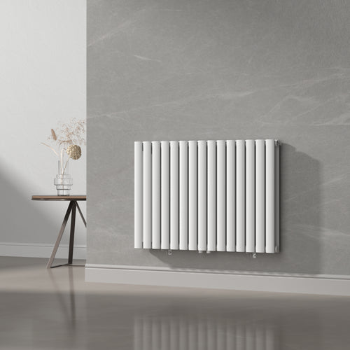 Designový trubkový radiátor Nore bílý 60x90cm dvojitá vrstva 1180W [neu.haus]