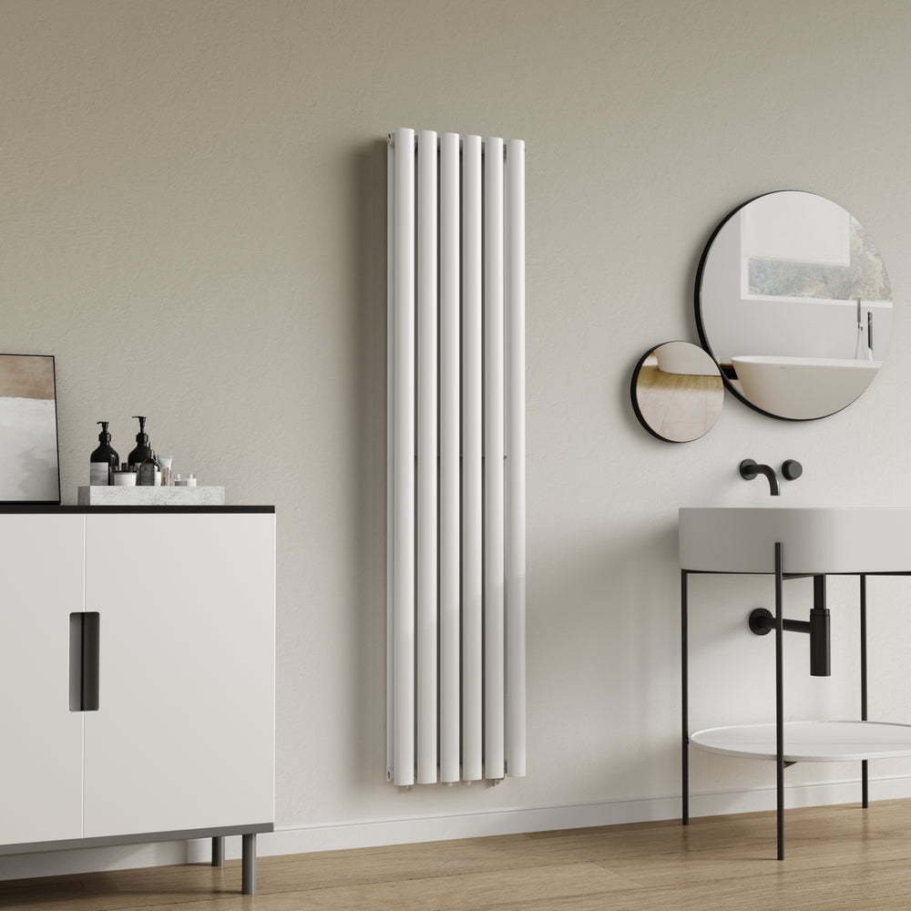 Designový trubkový radiátor Nore bílý 160x36cm dvouvrstvý 1198W [neu.haus]