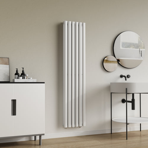 Designový trubkový radiátor Nore bílý 160x36cm dvouvrstvý 1198W [neu.haus]