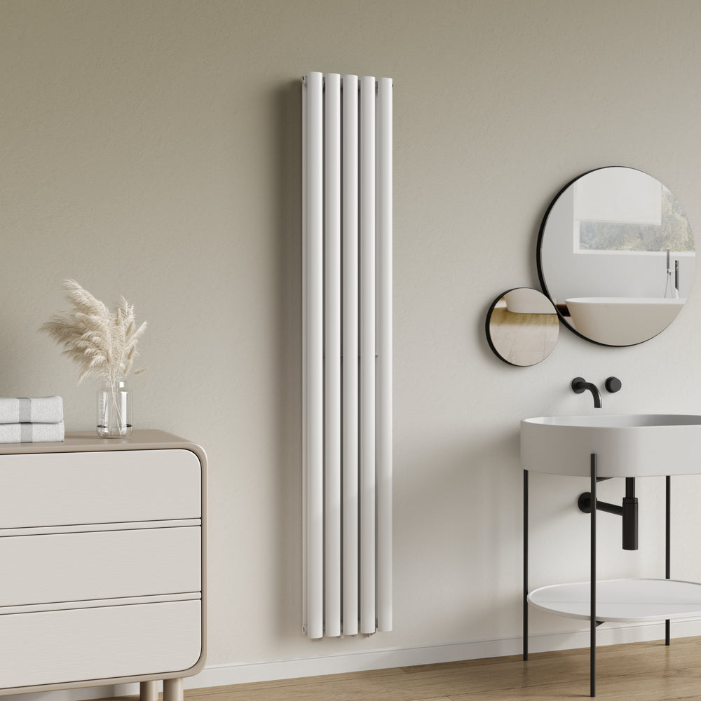 Designový trubkový radiátor Nore bílý 180x30cm dvojitý 1122W [neu.haus]