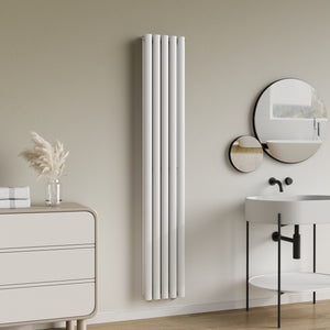 Designový trubkový radiátor Nore bílý 180x30cm dvojitý 1122W [neu.haus]
