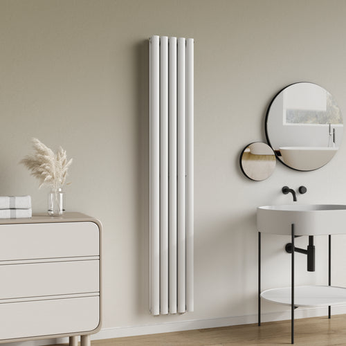 Designový trubkový radiátor Nore bílý 180x30cm dvojitý 1122W [neu.haus]