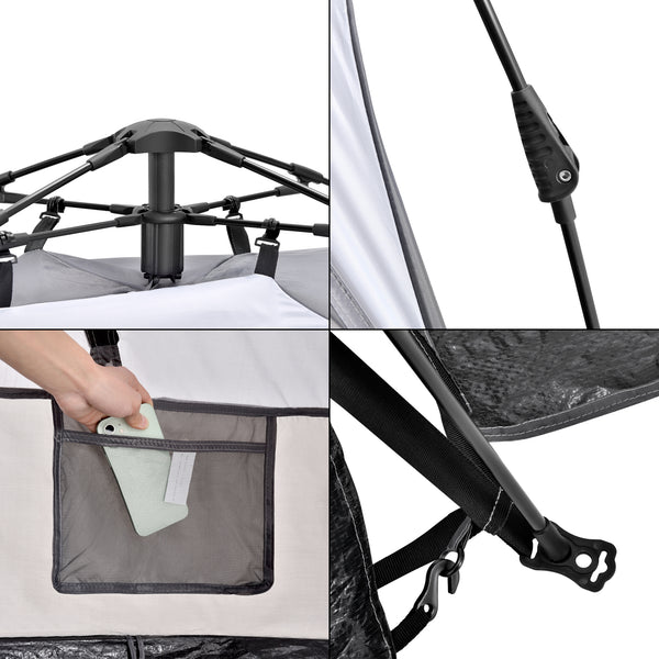 Plážový stan Mullsjö Pop Up 215x135x140cm [pro.tec]