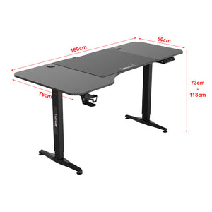 Výškově nastavitelný stůl Oxnard elektrický 160x75cm v různých barvách [pro.tec]