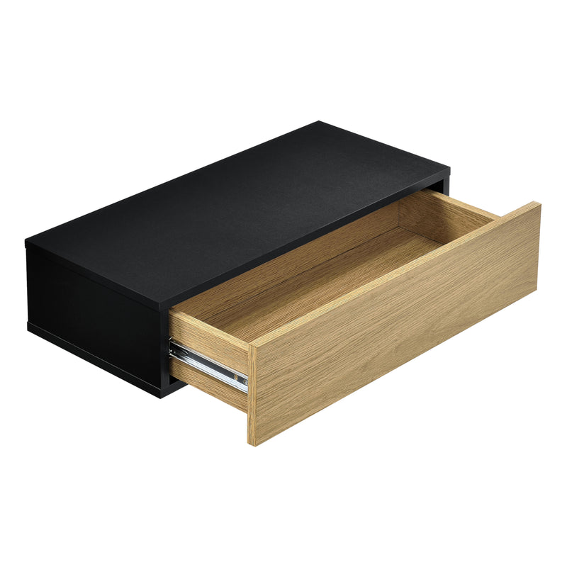 Maßskizze [en.casa]® Noční stolek na zeď ABWD-01X3