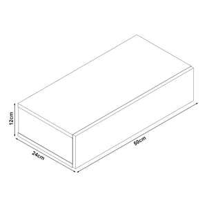 [en.casa]® Noční stolek na zeď ABWD-01X3