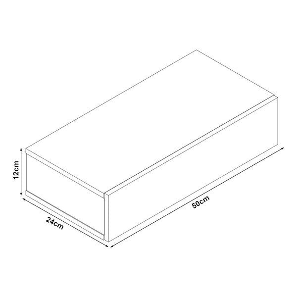 [en.casa]® Noční stolek na zeď ABWD-01X4