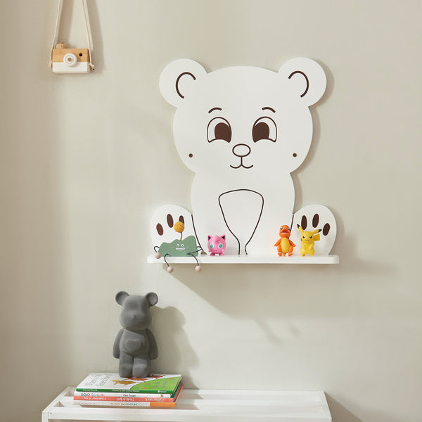 Dětský nástěnný regál Korsør bílý [en.casa]