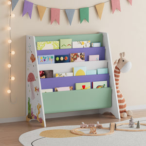 Kinderregal Hornnes 60x62x28 cm Aqua Dream Motiv [en.casa] - premiumXL