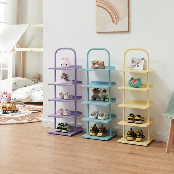 Dětský botník Poytya ocel 96x30x27 cm [en.casa]