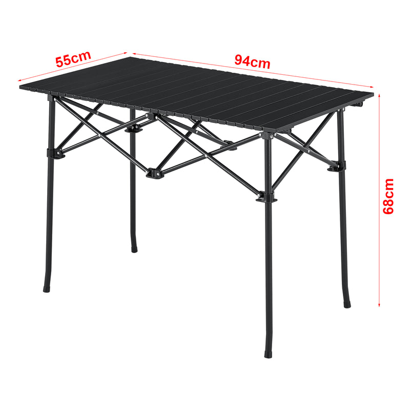 Maßskizze Skládací stůl Castilenti Aluminium [en.casa]
