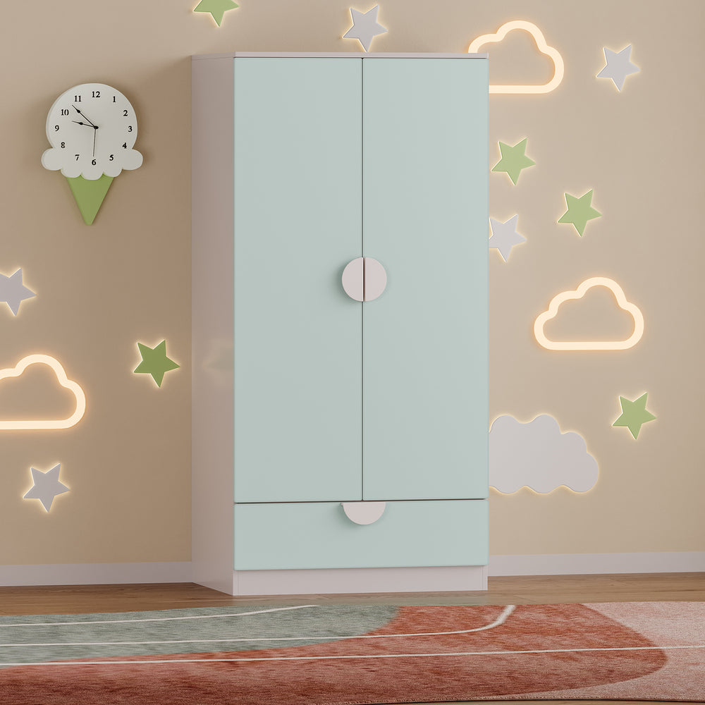 Dětská skříň na oblečení Sandnes s šuplíkem [en.casa]