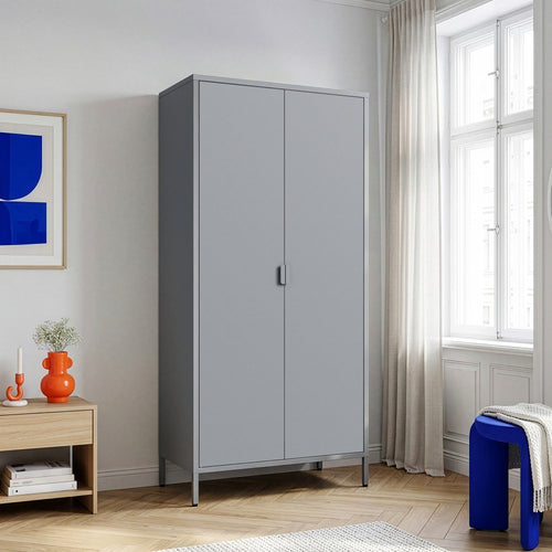 Šatní skříň Esteli 170x80x45 cm ocel [en.casa]
