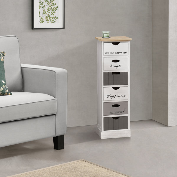 Komoda Salo se 6 zásuvkami 91x29x27cm v různých barvách [en.casa]