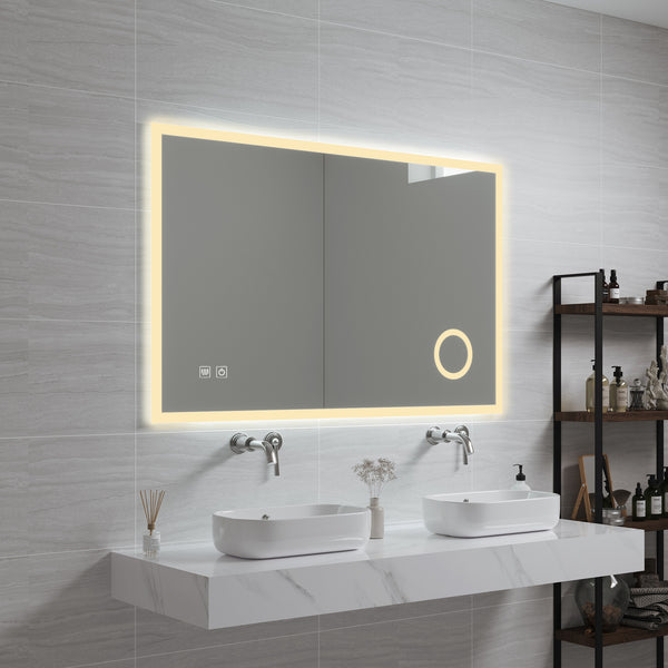 LED-koupelnové zrcadlo Scafa bílé v různých velikostech [pro.tec]